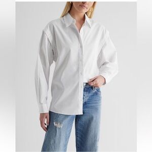 Express White Button Down Shirt for Women